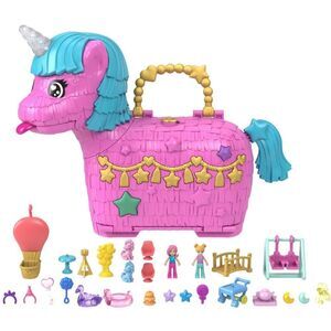 Polly Pocket Unicorn Partyland Pink and Blue Kids Toy Set
